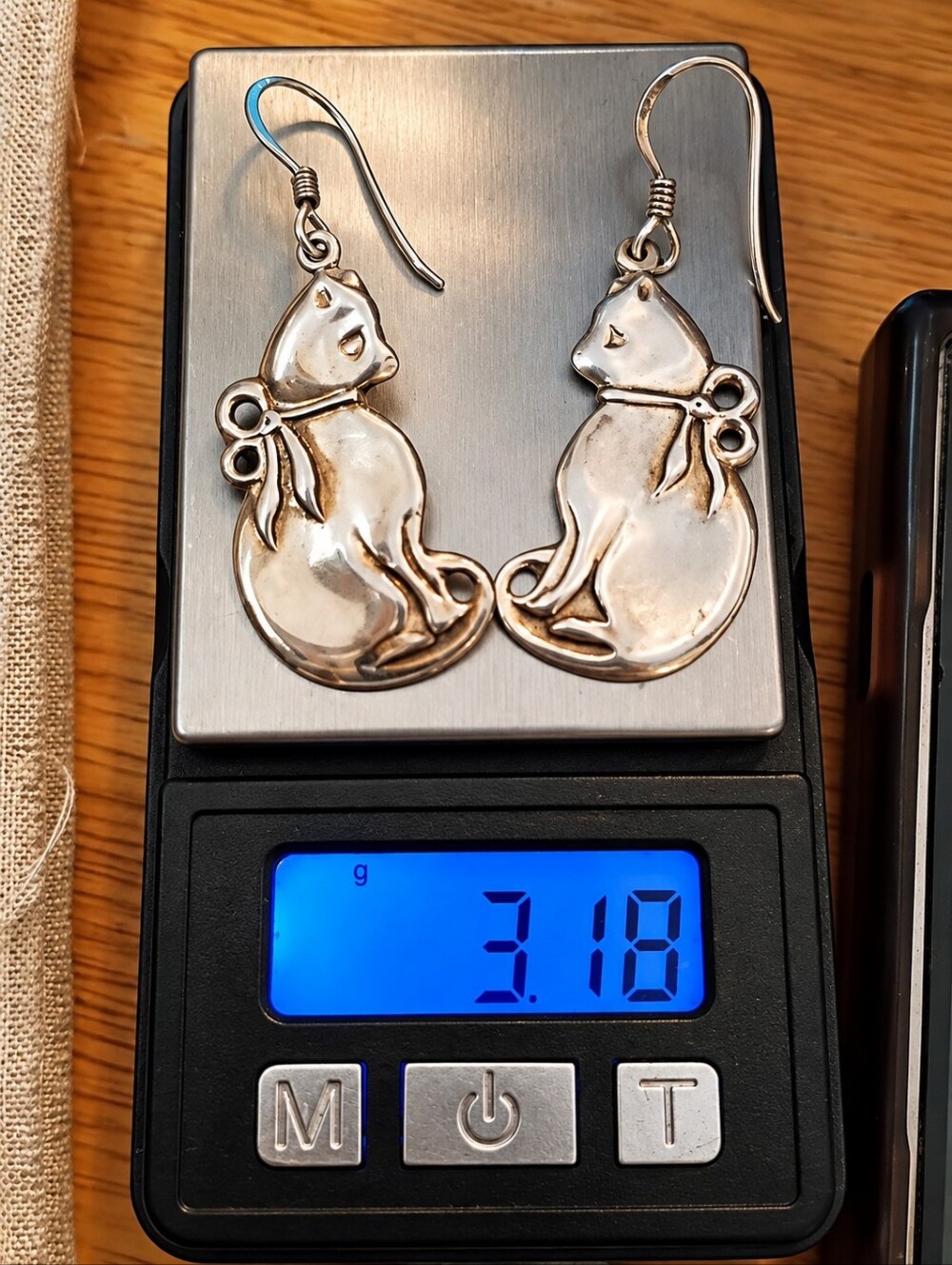 Sterling Silver Cat Earrings